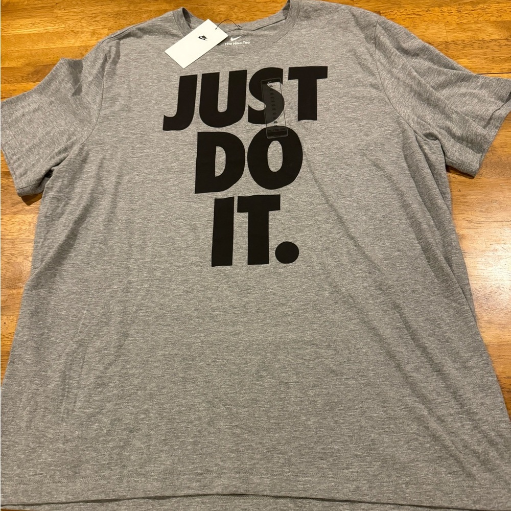 Nike Mens Big Just Do It Training T-shirt XL Gray DX1987 063 NEW With Tags